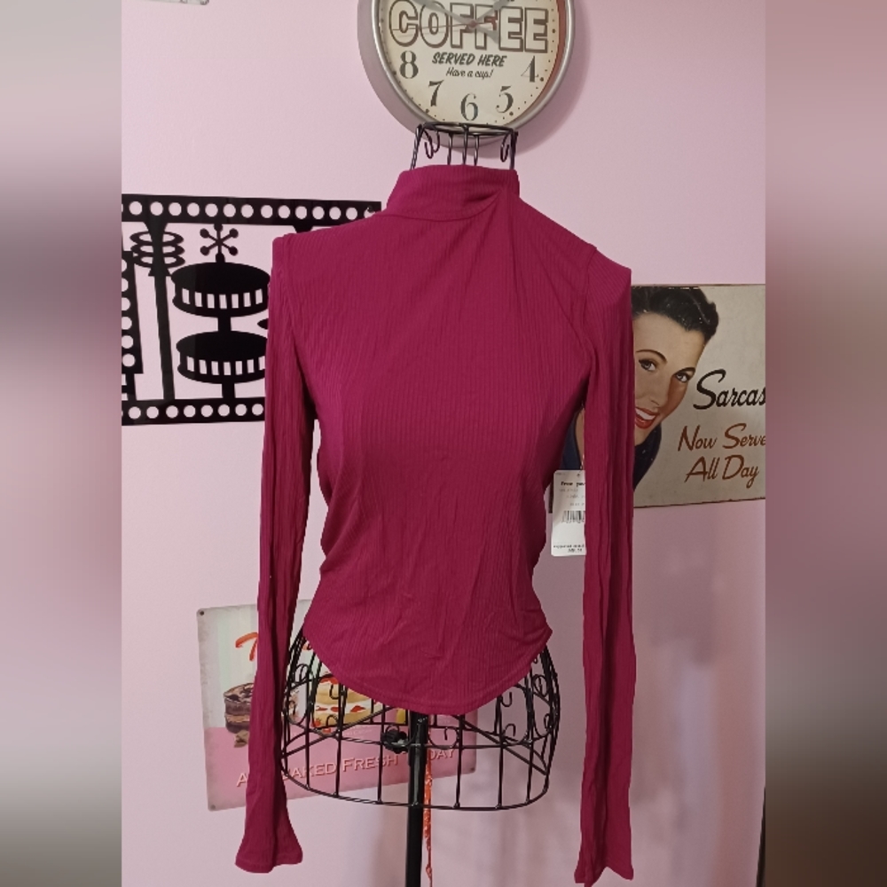 New w/ tags Free People Magenta Top